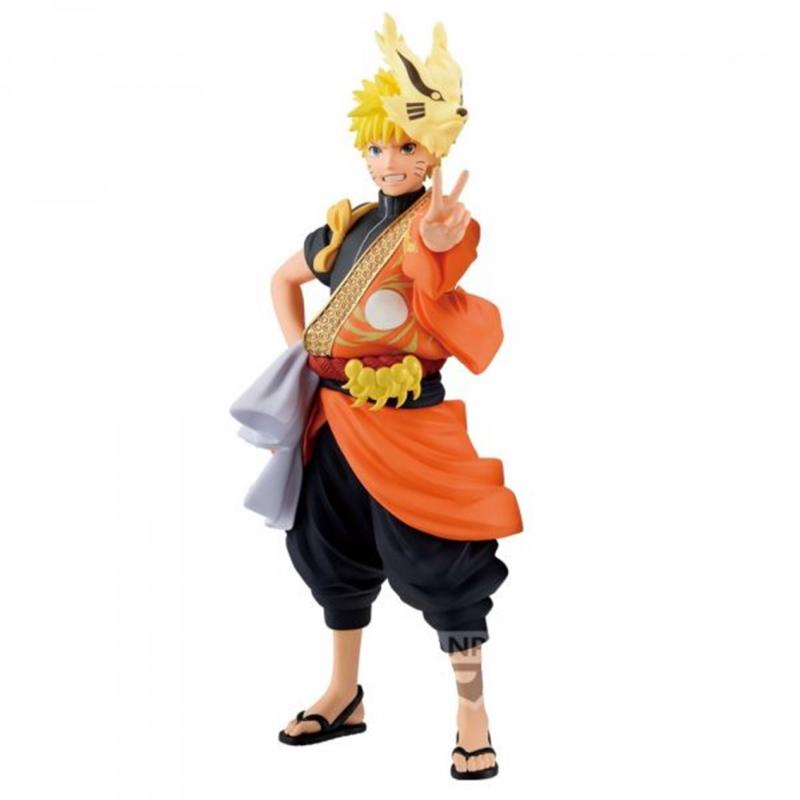 Figura banpresto naruto shippuden animation 20th anniversary naruto uzumaki 16cm