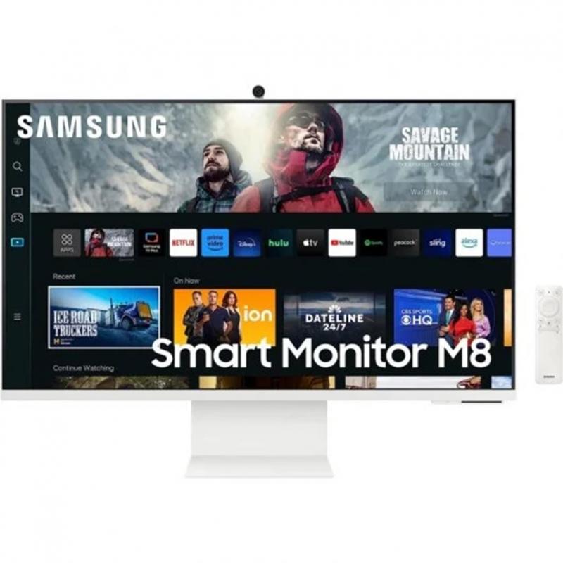 Monitor led 32pulgadas samsung m8 ls32cm80buuxen smart tv - va -  -  4k uhd - hdmi - usb tipo c - 60hz - 4ms - webcam