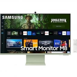 Monitor led 32pulgadas samsung m8 ls32cm80guuxen smart tv - va - 4k uhd - hdmi - usb tipo c - 60hz - 4ms - webcam