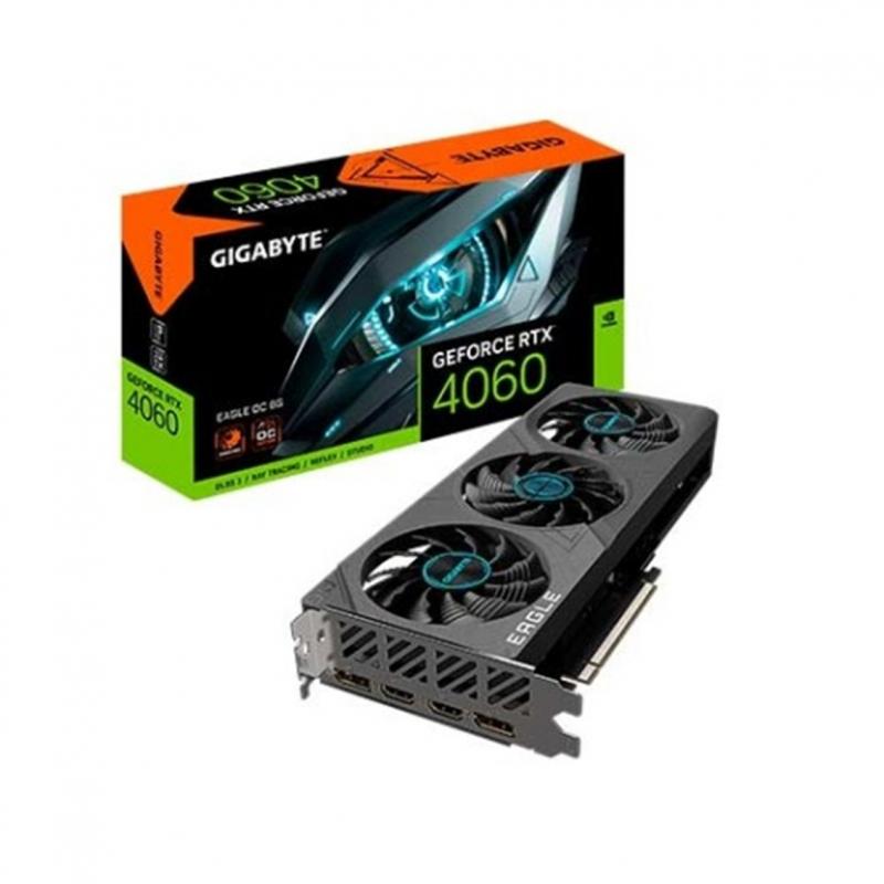 Tarjeta grafica gigabyte rtx 4060 eagle oc 8gb gddr6 - 2 x dp - 2 x hdmi - pci express 4.0