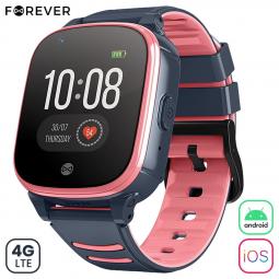 Reloj smartwatch forever look me kw - 500 4g color rosa negro