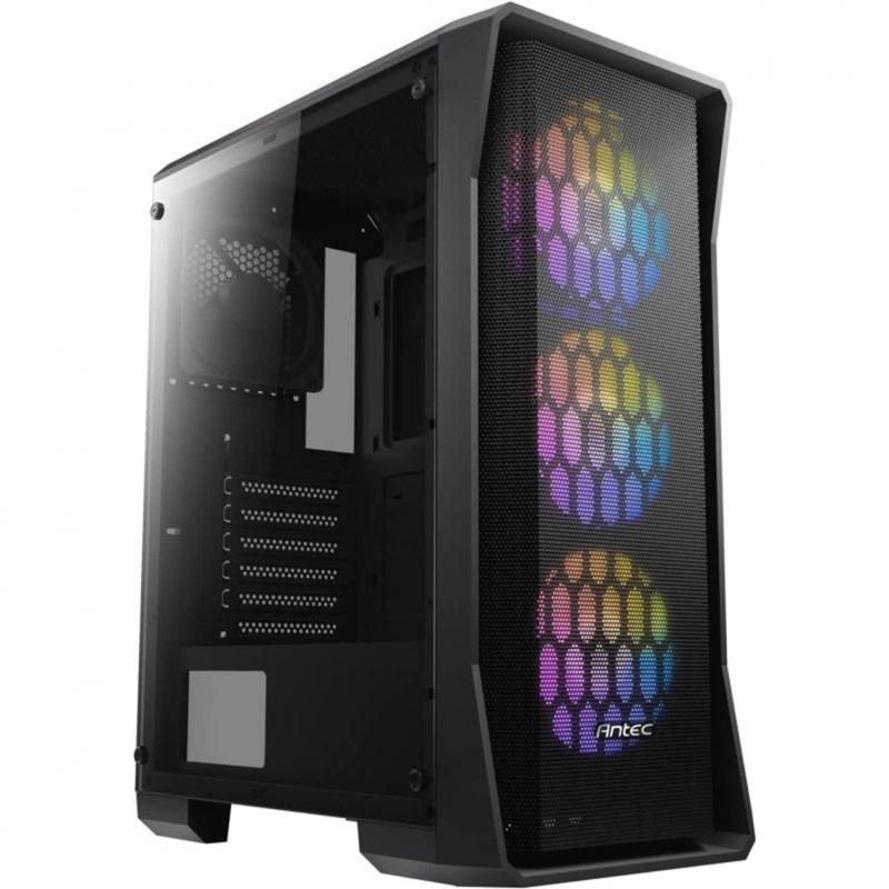 Caja ordenador gaming antec nx360 atx 1 x usb 3.0 2 x usb 2.0 sin fuente negro argb