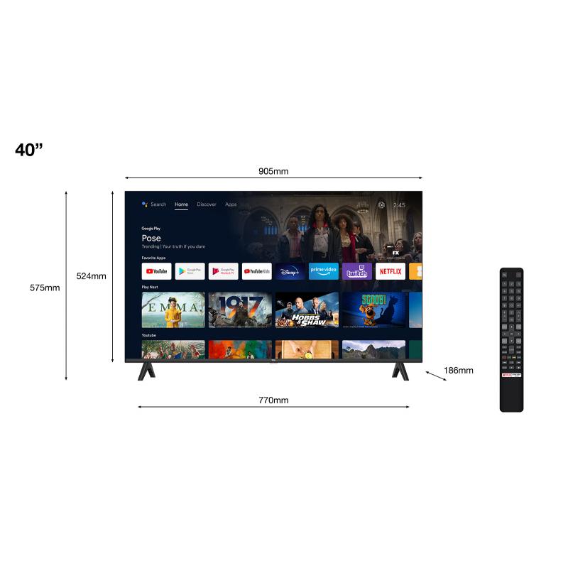 Tv tcl 40pulgadas led fhd -  40s5400a -  android tv