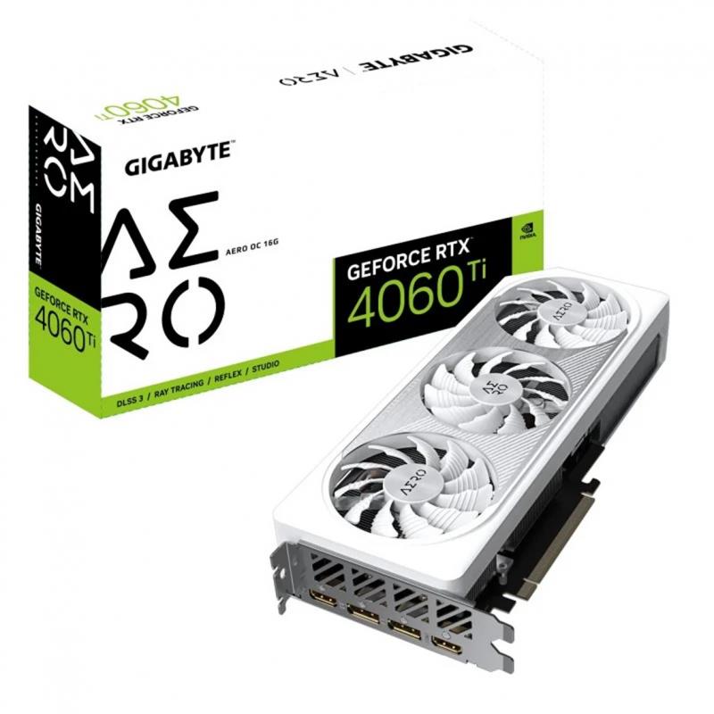 Tarjeta grafica gigabyte rtx 4060ti aero oc 16gb gddr6 2 x dp - 2 x hdmi