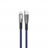 Cable qcharx florence usb a tipo c  3a - 1 m - zinc azul cordón plano premium