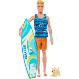 Muñeco barbie mattel ken tabla de surf