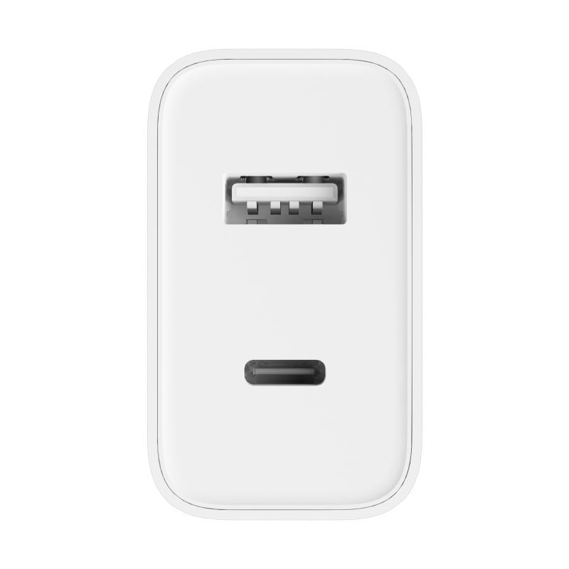 Cargador de pared xiaomi mi dual usb tipo a - usb tipo c - 33w - blanco