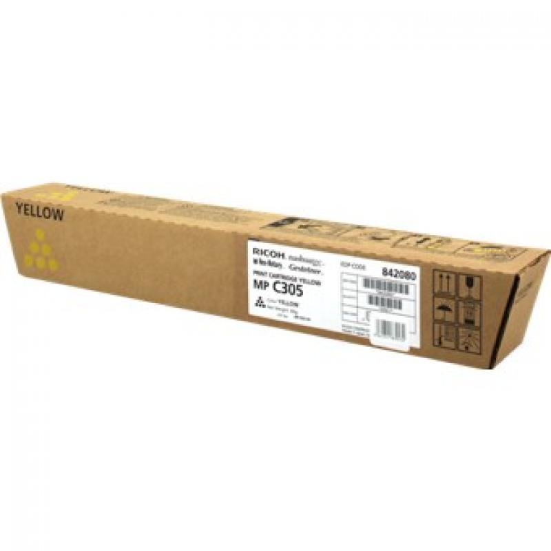 Toner ricoh 842080 amarillo mp c305sp -  mp c305spf - Imagen 1