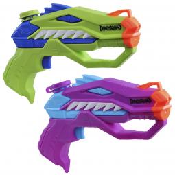 Pistola hasbro nerf super soaker dinosquad raptor -  surge dual pack