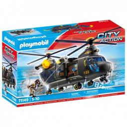 Playmobil fuerzas especiales helicóptero banana