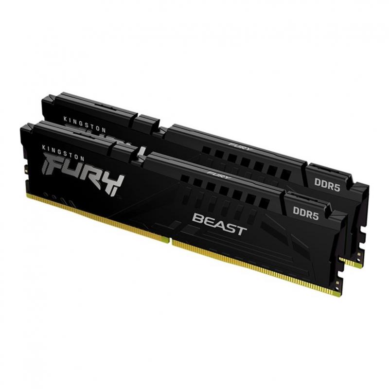 Memoria ram ddr5 64gb 2 x 32gb kingston - 5600 mhz - pc5 - 44800 - fury beast - cl36 - 1.25v