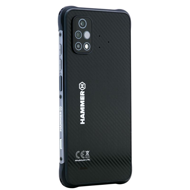Telefono movil smartphone rugerizado hammer blade 4 black 6.5pulgadas -  128gb rom -  6gb ram -  48 + 16 + 5 mpx -  24 mpx -  oc