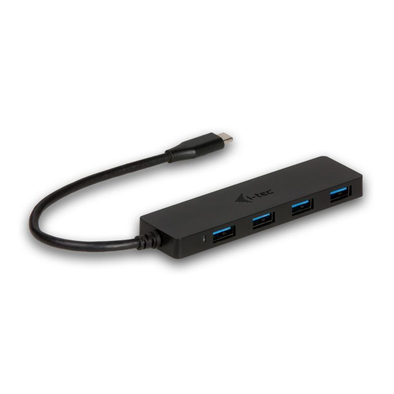 I - tec usb - c hub delgado con 4 puertos usb 3.0 con cable integrado 20cm