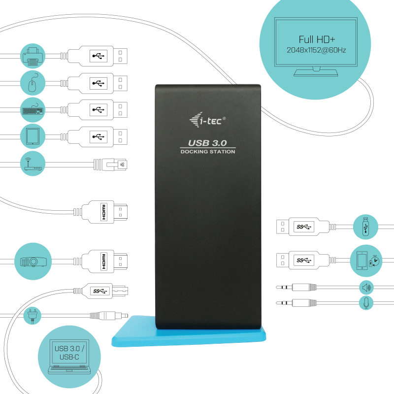 I - tec usb 3.0 - usb - c docking station universal 2x hdmi