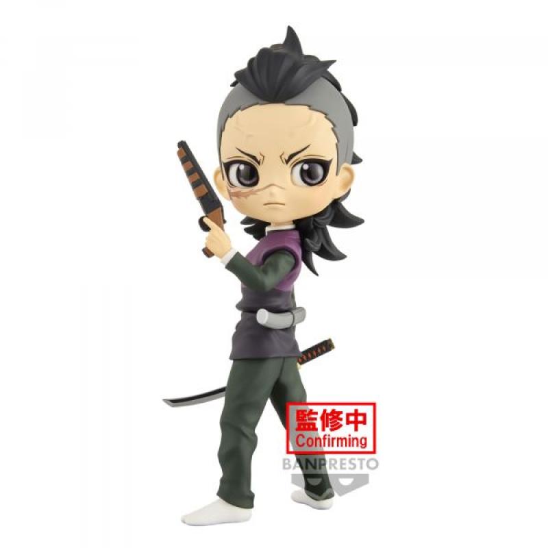 Figura banpresto q posket demon slayer kimetsu no yaiba genya shinazugawa 14cm