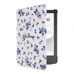 Pocketbook funda shell series para verse + verse pro - patron flores blanco azul