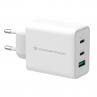 Cargador conceptronic carga rapida pd 1 puerto usb tipo a - 2 puertos usb tipo c - althea - 65w - blanco