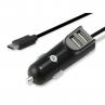 Cargador coche conceptronic carden05b con cable usb tipo c + 2 puertos usb tipo a 5v - 3.1a 15.5w