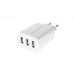 Cargador conceptronic carga rapida pd 3 puerto usb tipo a althea - 30w - blanco