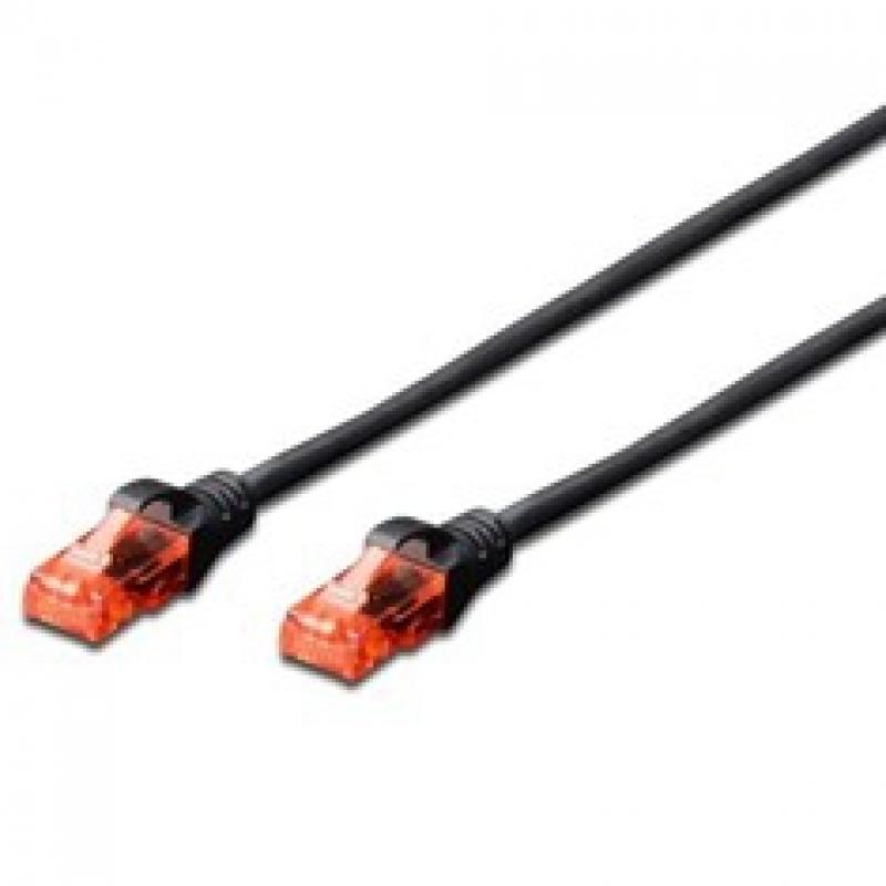 Cable red ewent latiguillo rj45 utp cat6 5m negro