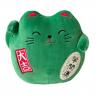 Peluche gato de la suerte lucky cat verde 20 cm