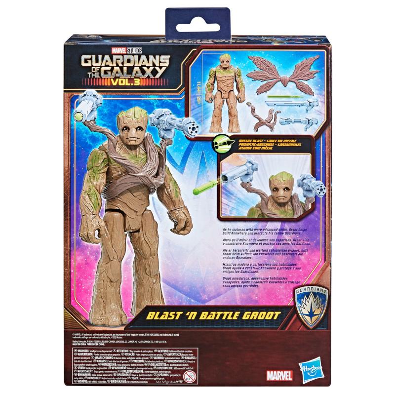 Figura hasbro marvel blast n' battle guardianes de la galaxia groot