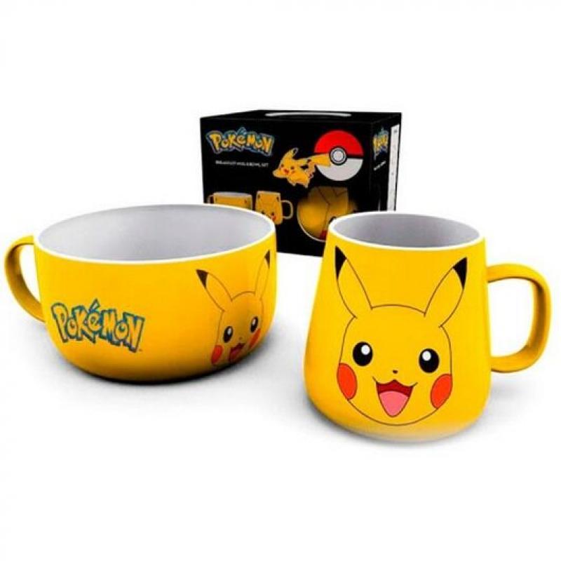 Set desayuno pokemon pikachu taza & bol - Imagen 1