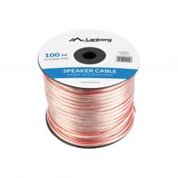 Cable altavoz lanberg 2 x 2.5 mm2 100m transparente