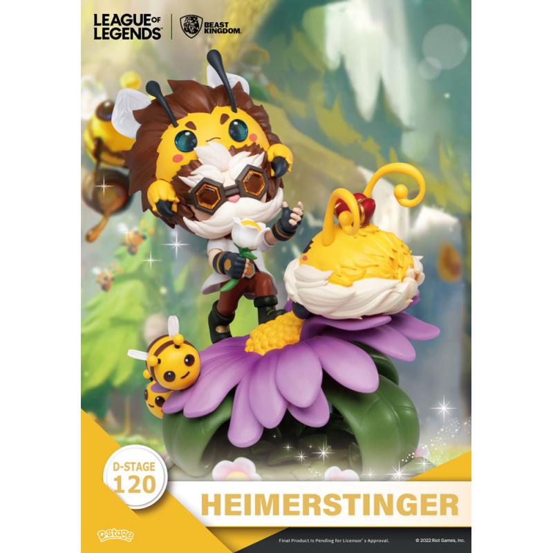 Set de 2 figuras beast kingdom dstage league of legends nunu beelump y heimerstinger