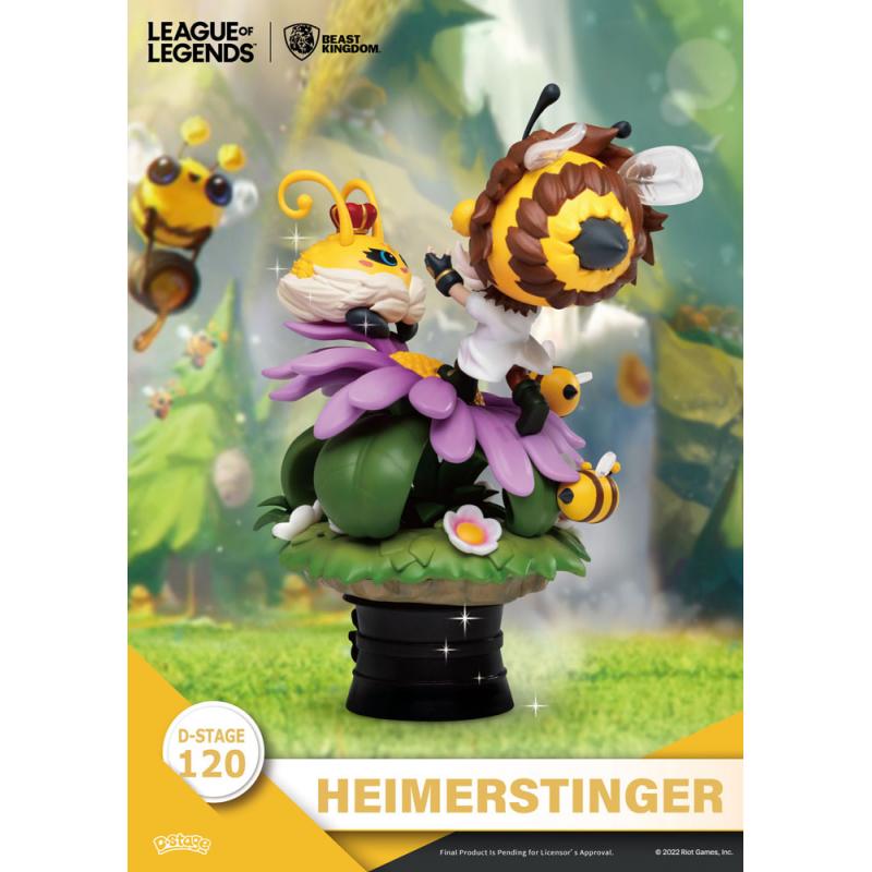 Set de 2 figuras beast kingdom dstage league of legends nunu beelump y heimerstinger