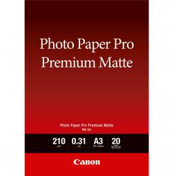 Papel fotografico canon premium matte tinta iimpresion -  a3 -  297x420mm -  20 hojas - Imagen 1