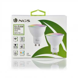 Bombilla inteligente ngs pack 2 uds led wifi control con app gleam510c