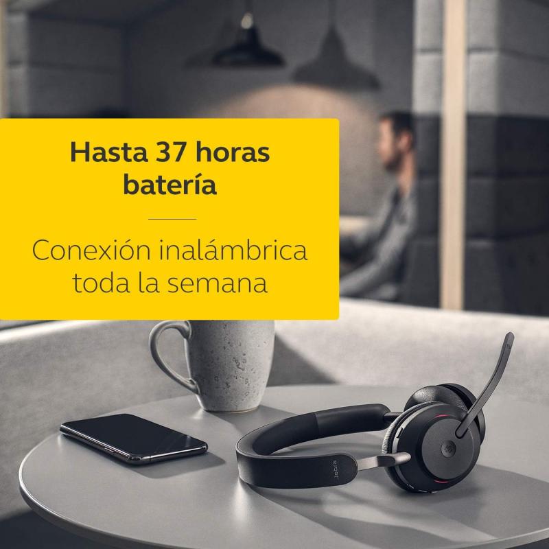 Auriculares jabra evolve2 65 color negro