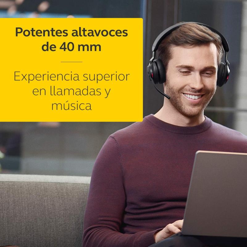 Auriculares jabra evolve2 65 color negro