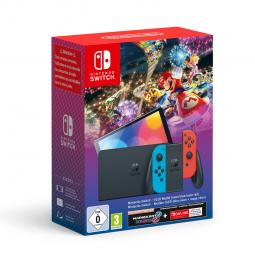 Consola nintendo switch oled neon+ mario kart 8 + 3 meses nintendo switch online