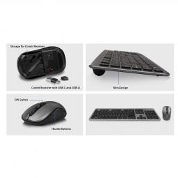 Kit teclado + mouse raton ewent ew3272 wireless inalambrico