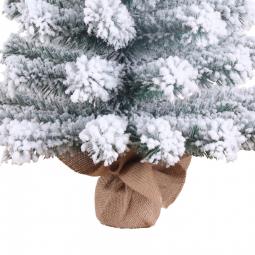 Arbol de navidad mini verde nevado decorativo 60 cm