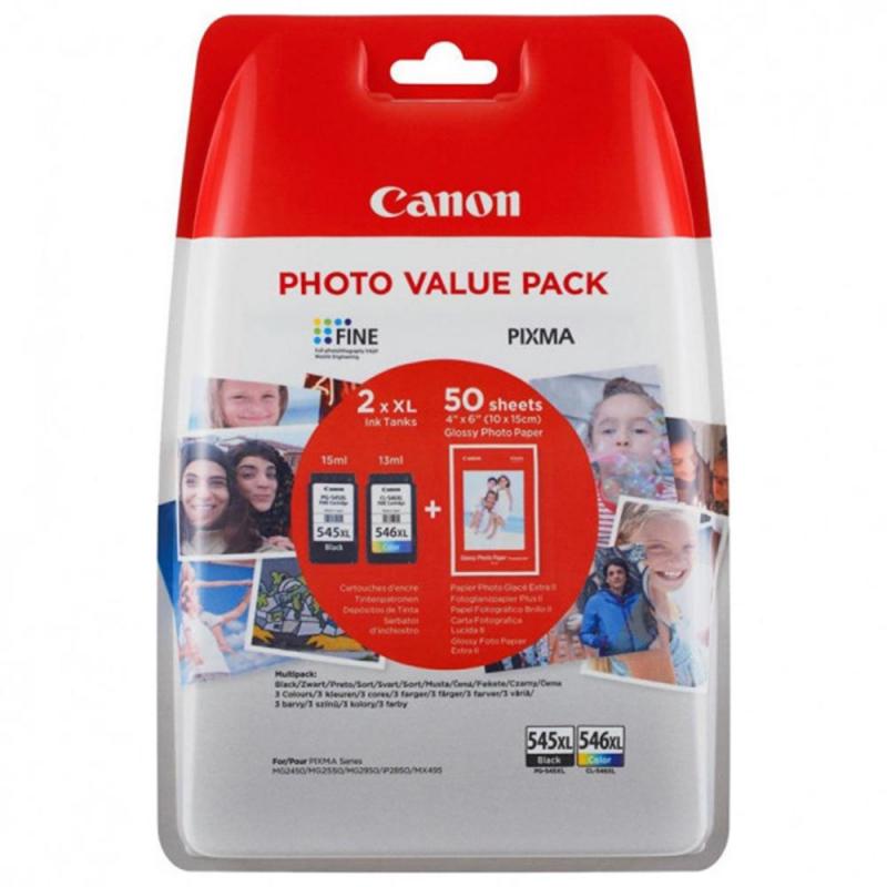 Cartucho tinta canon pg - 545xl - cl - 546xl photo value