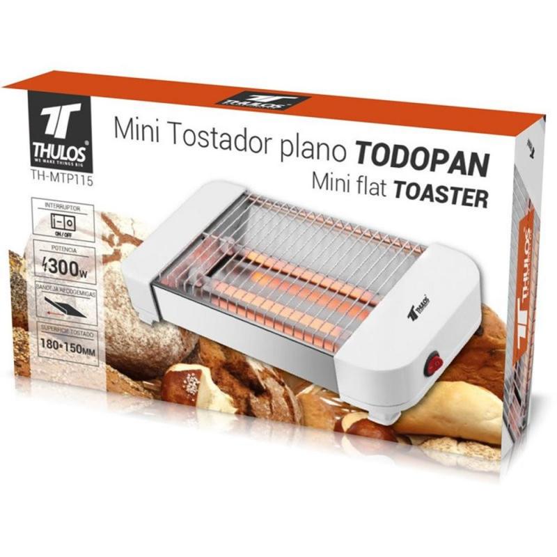 Mini tostadora thulos th - mtp115 300w