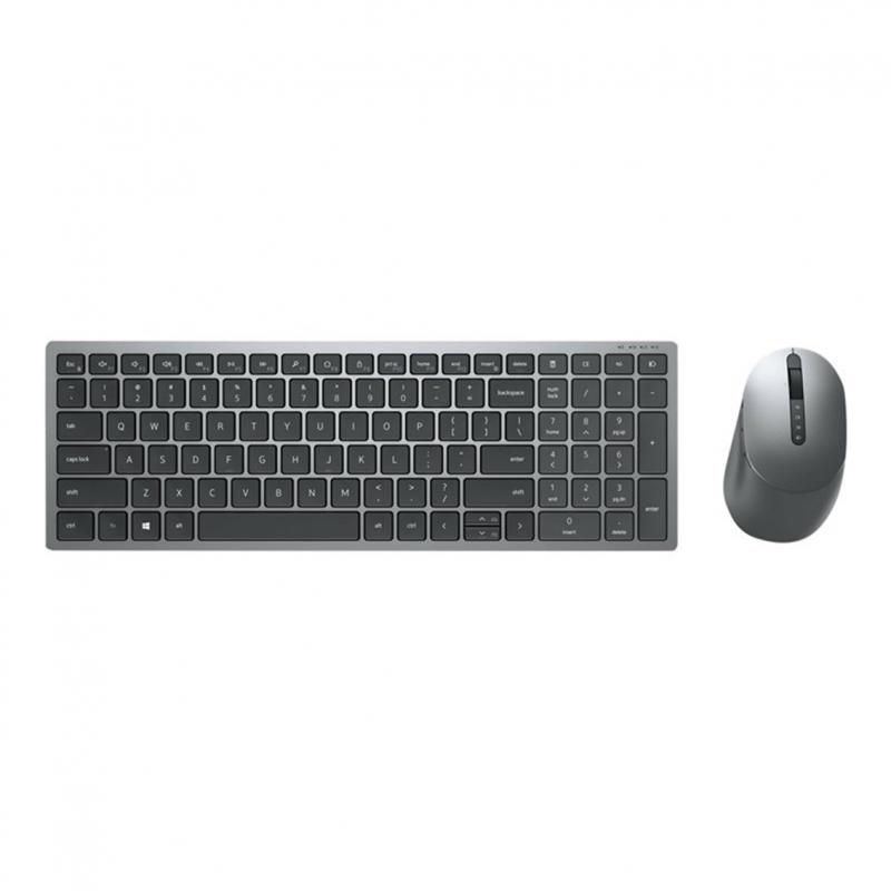 Kit teclado + mouse raton dell km7120w wireles inalambrico gris titanio