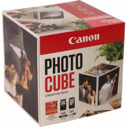 Cartucho canon pg - 540 - cl - 541 photo cube + photo paper plus glossy ii 40 hojas pack pink