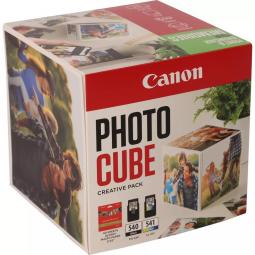 Cartucho canon pg - 540 - cl - 541 photo cube + photo paper plus glossy ii 40 hojas pack green