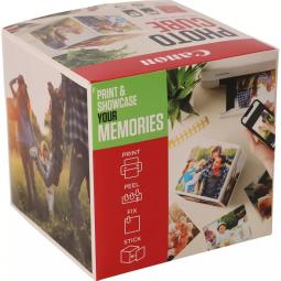Cartucho canon pg - 560 - cl - 561 photo cube + photo paper plus glossy ii 40 hojas pack green