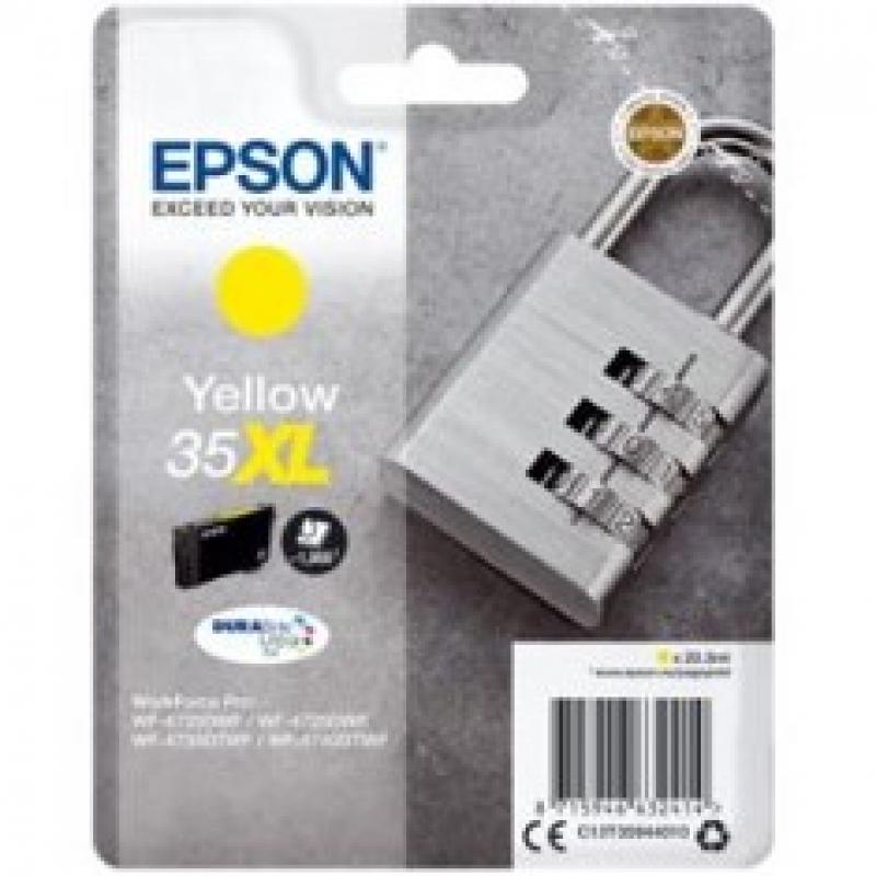 Cartucho tinta epson c13t35944010 amarillo xl durabrite ultra ink 35xl -  1900 paginas - candado - Imagen 1