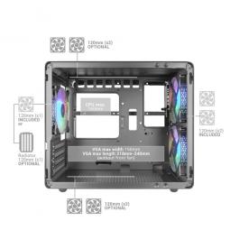Caja ordenador mars gaming mc400 m - atx frgb cristal templado negro
