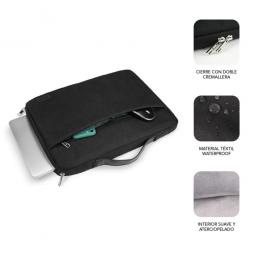 Funda para portatil subblim elegant laptop sleeve 15.6pulgadas negro