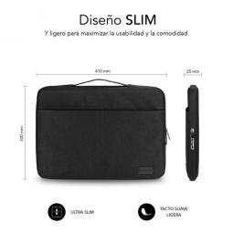 Funda para portatil subblim elegant laptop sleeve 15.6pulgadas negro