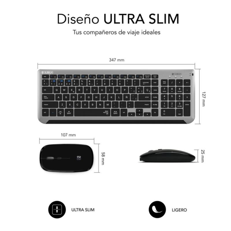 Teclado + raton subblim subkbc - dcep20 inalambrico