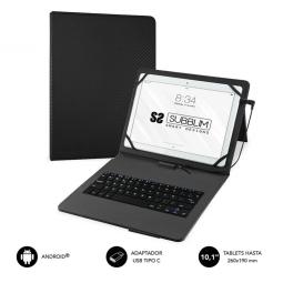 Funda + teclado subblim para tablet 10.1pulgadas negro