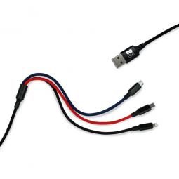 Cable usb tipo a subblim premium 3 en 1 micro usb - usb tipo c - lightning